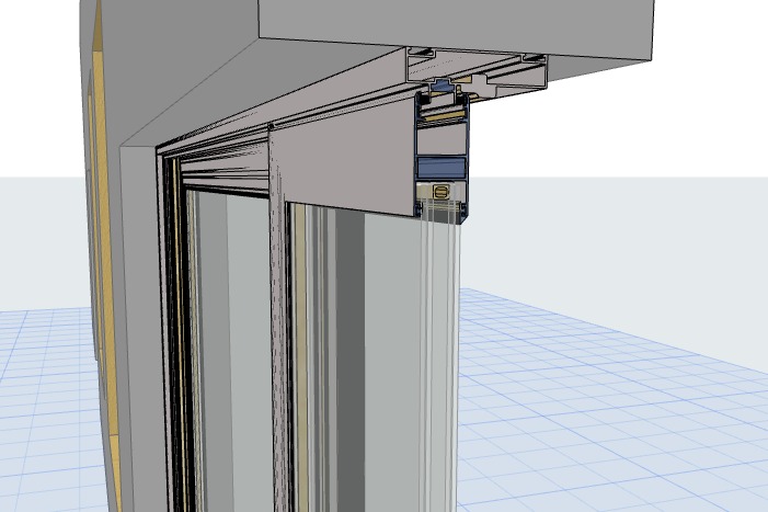 cut through window frame