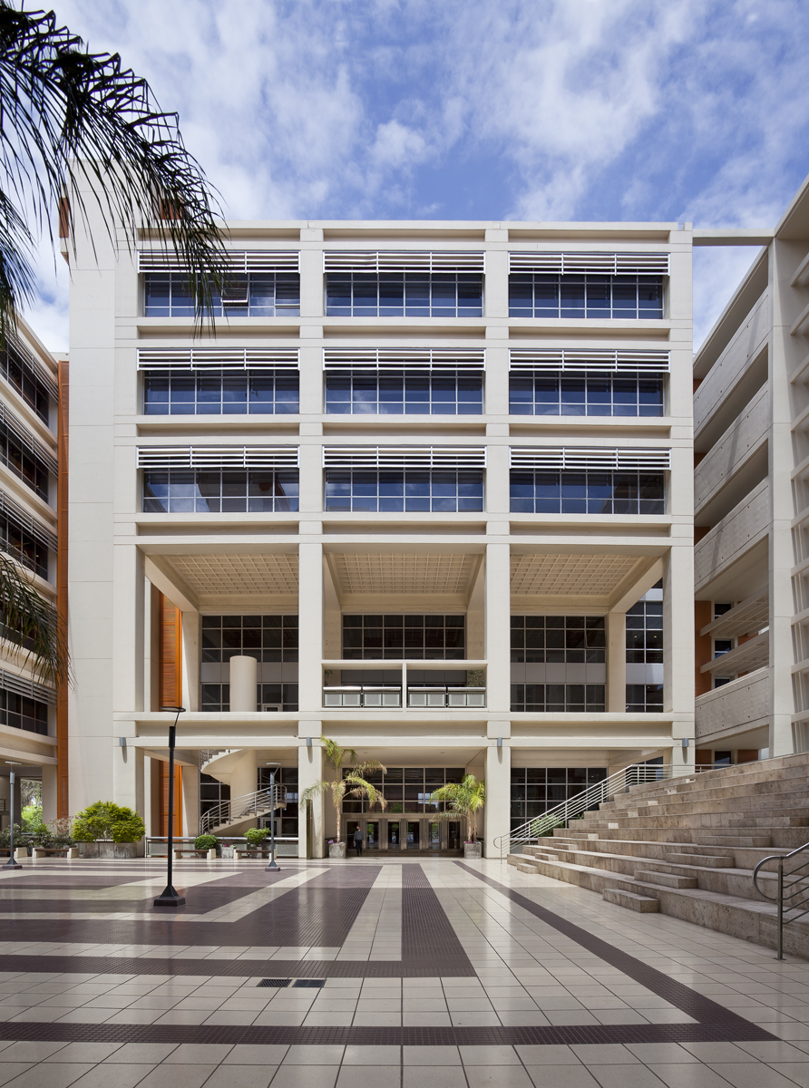 a building with a glass front