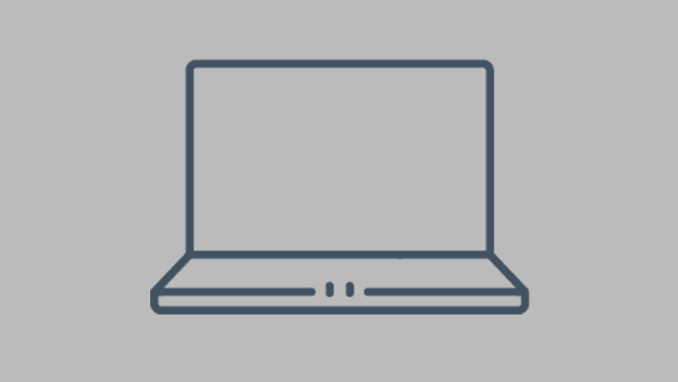 a laptop computer with a grey background