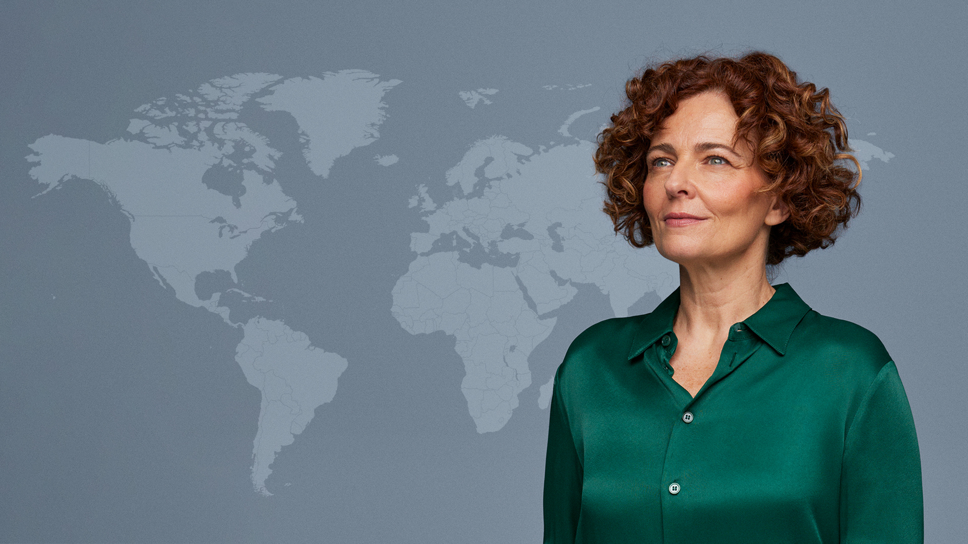 a person with curly hair