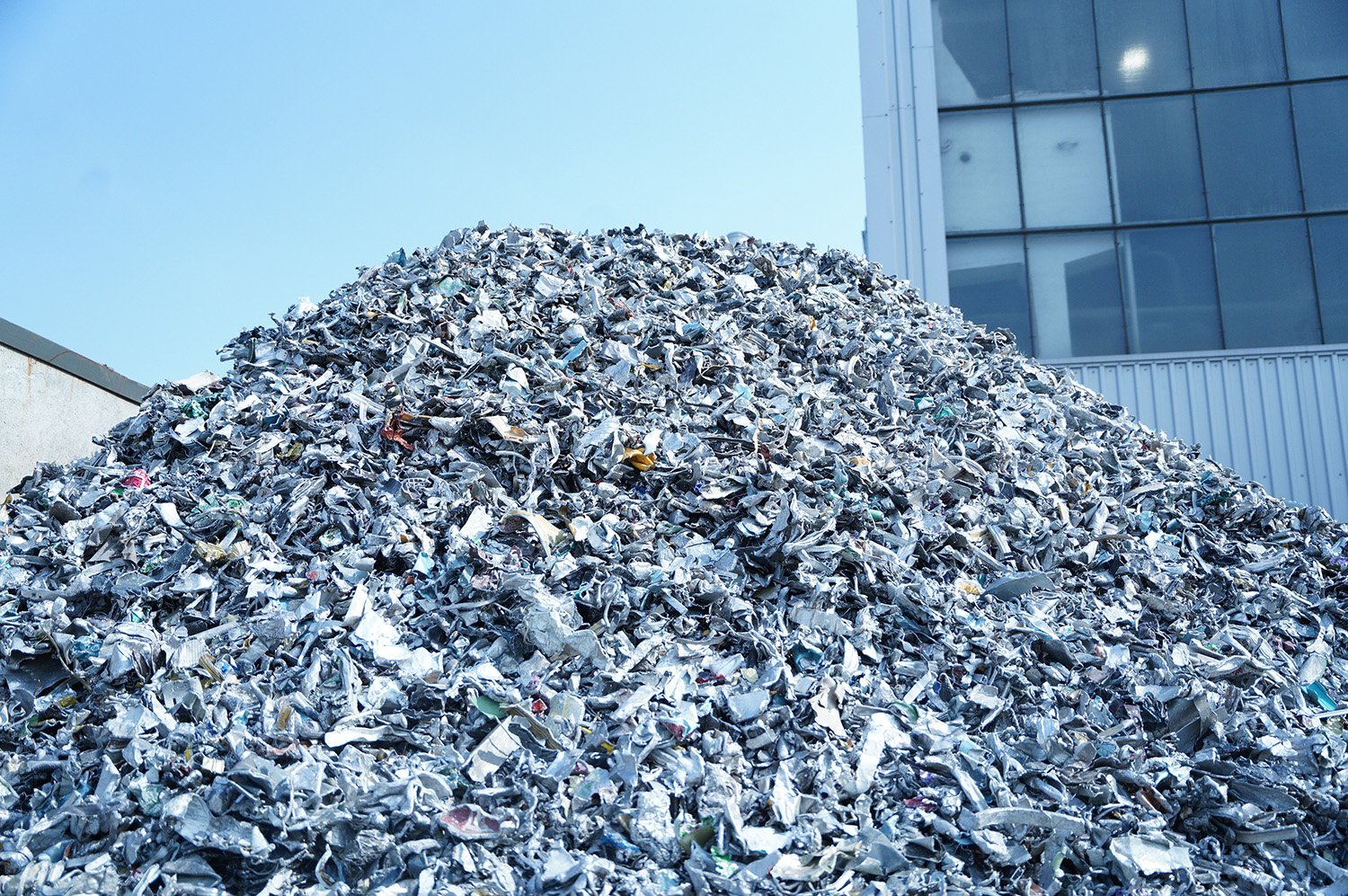 a large pile of trash