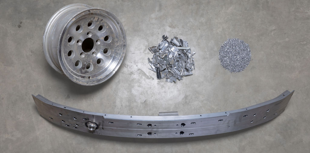 a metal parts and pieces of metal