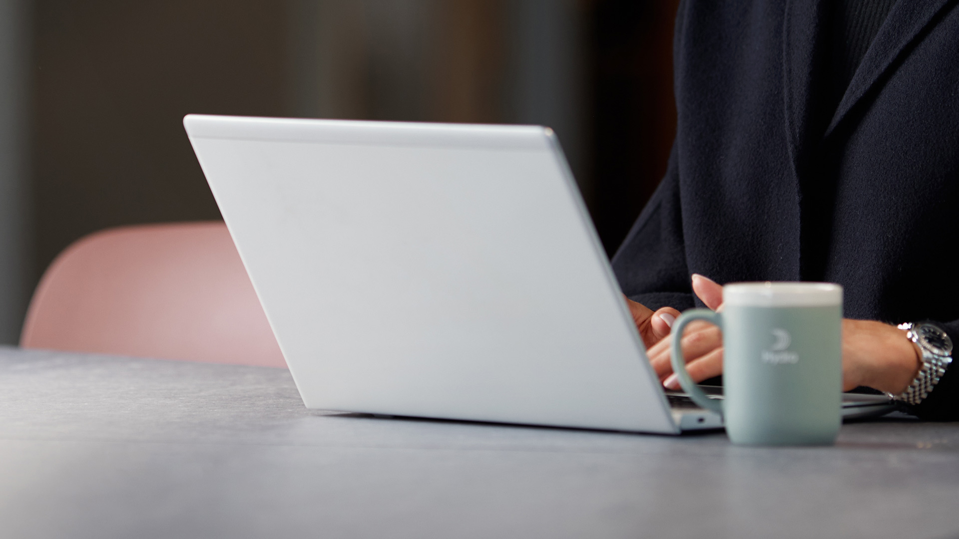 a person using a laptop