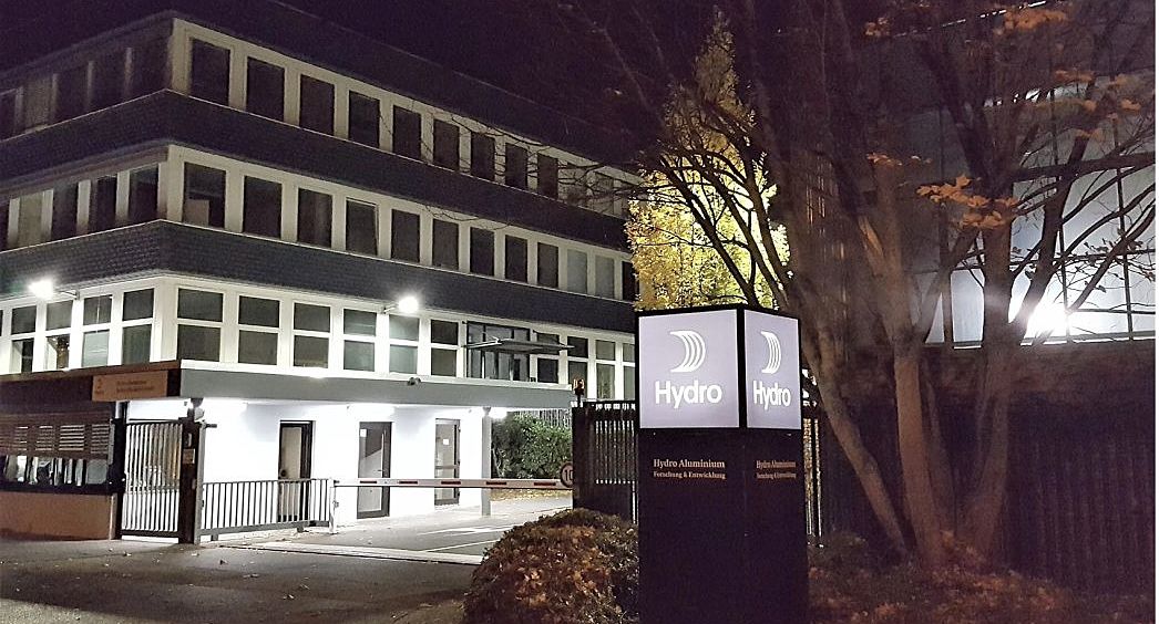 a building with a sign in front of it