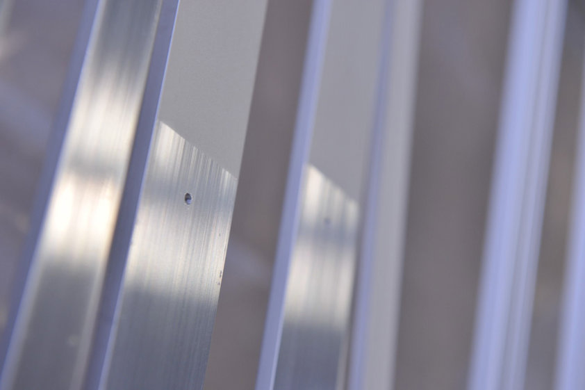 a close up of a metal rod