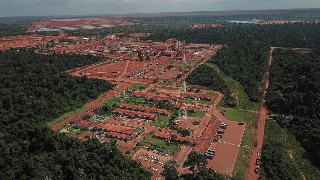 a landscape with trees and buildings