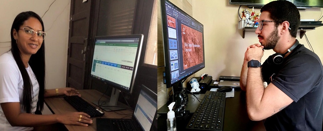 Empregados da Hydro que receberam equipamentos de informática para trabalhar em casa