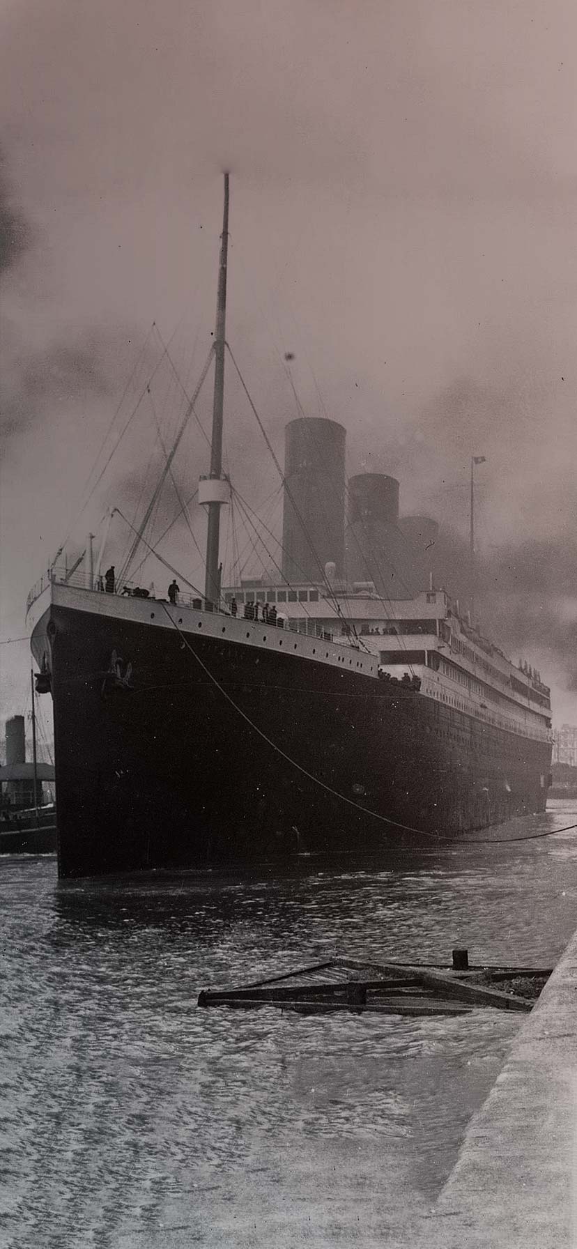 Titanic at port