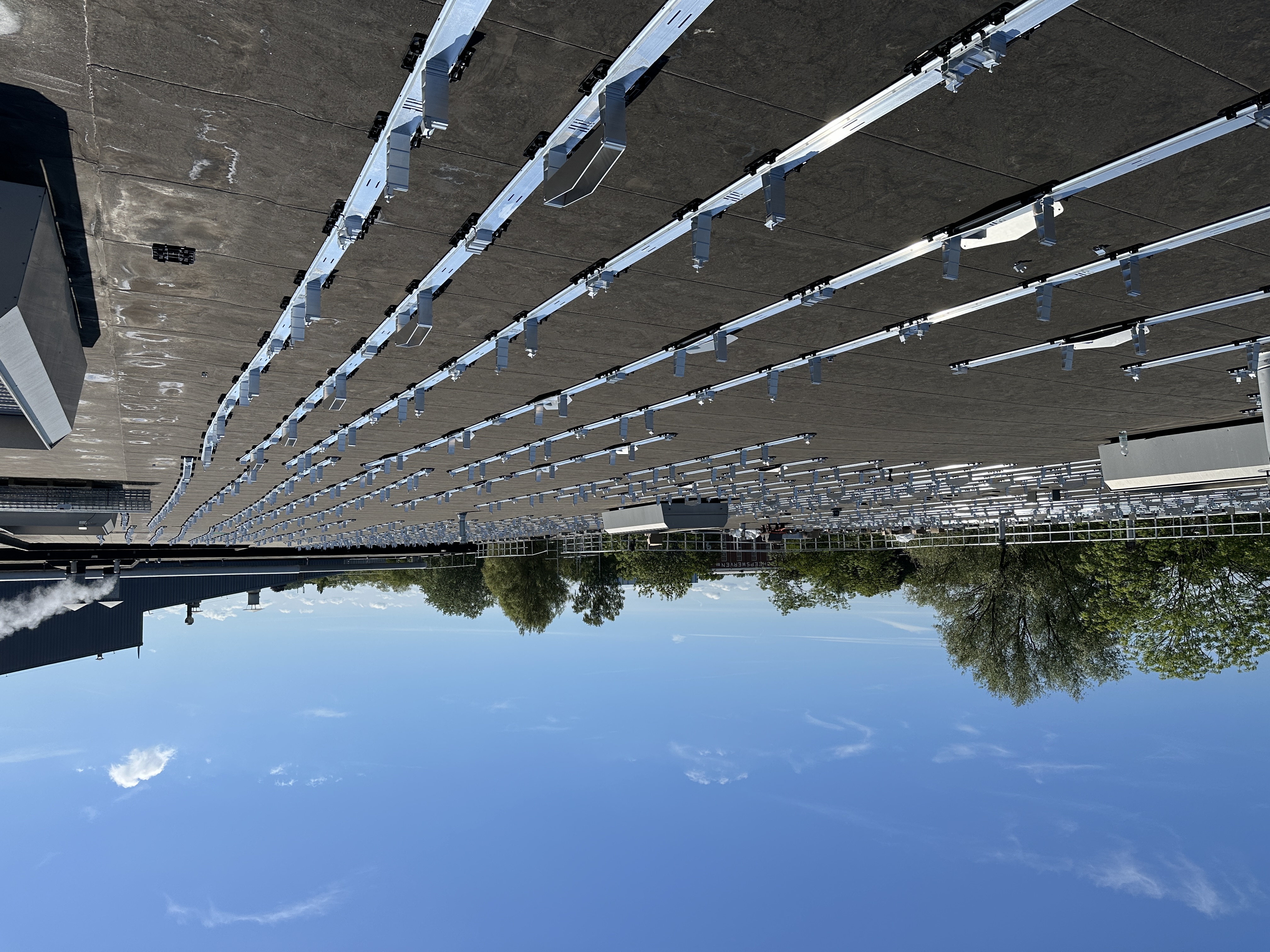 a large group of solar panels